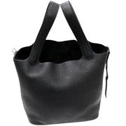 Pre-owned Leather totes Hermès Vintage , Black , Dames