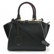 Pre-owned Leather handbags Fendi Vintage , Black , Dames