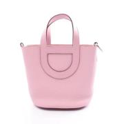 Pre-owned Leather handbags Hermès Vintage , Pink , Dames