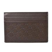 Pre-owned Leather wallets Gucci Vintage , Brown , Dames