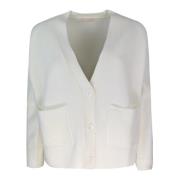 Witte V-hals Wollen Vest Liu Jo , White , Dames