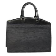 Pre-owned Leather handbags Louis Vuitton Vintage , Black , Dames