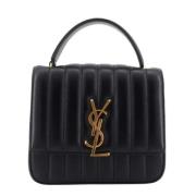 Pre-owned Leather handbags Yves Saint Laurent Vintage , Black , Dames