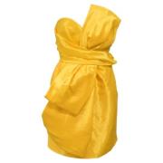 Pre-owned Satin dresses Moschino Pre-Owned , Yellow , Dames