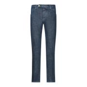 Slim Fit Blauwe Jeans Aw24 Incotex , Blue , Heren