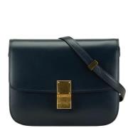 Pre-owned Leather celine-bags Celine Vintage , Blue , Dames