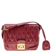 Pre-owned Leather shoulder-bags Miu Miu Pre-owned , Red , Dames