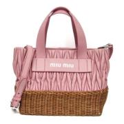 Pre-owned Leather handbags Miu Miu Pre-owned , Pink , Dames