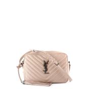 Pre-owned Leather handbags Yves Saint Laurent Vintage , Beige , Dames