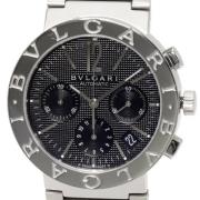 Pre-owned Stainless Steel watches Bvlgari Vintage , Black , Heren