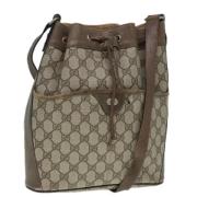 Pre-owned Leather gucci-bags Gucci Vintage , Beige , Dames