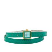 Pre-owned Leather bracelets Fendi Vintage , Green , Dames