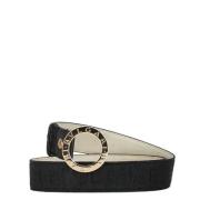 Pre-owned Canvas belts Bvlgari Vintage , Black , Dames