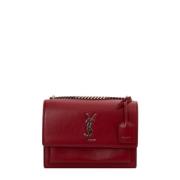 Pre-owned Leather shoulder-bags Yves Saint Laurent Vintage , Red , Dam...