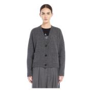 Grijze Wollen Vest met V-Hals Max Mara Weekend , Gray , Dames