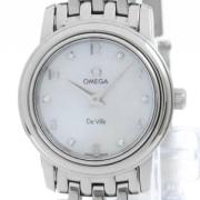 Pre-owned Stainless Steel watches Omega Vintage , White , Dames