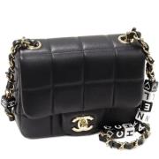 Pre-owned Leather chanel-bags Chanel Vintage , Black , Dames