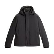 Gewatteerde jas met afneembare capuchon (Zwart) Woolrich , Black , Her...