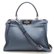 Pre-owned Leather fendi-bags Fendi Vintage , Blue , Dames