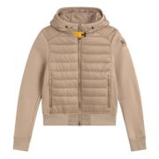 Gewatteerd jack met capuchon en logopatch Parajumpers , Brown , Dames