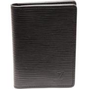 Pre-owned Leather wallets Louis Vuitton Vintage , Black , Dames