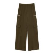 Wijde cargobroek met utility-stijl Pinko , Green , Dames