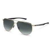 Zonnebril met gouden voorkant en grijze lenzen Porsche Design , Black ...