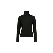 Gezellig Gebreid Turtleneck Sweater Allude , Black , Dames