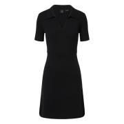 Polo Jurk Korte Mouw Pinko , Black , Dames