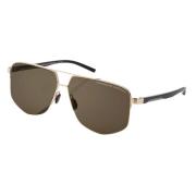 Gouden Montuur Bruine Lens Zonnebril Porsche Design , Yellow , Unisex