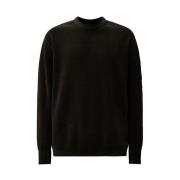 Chenille Crewneck Gebreid in Zwart C.p. Company , Black , Heren