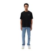 T-shirt Alphabet Black Filling Pieces , Black , Heren