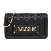 Stijlvolle Magneetsluiting Eenvoudige Portemonnee Love Moschino , Blac...