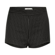 Gestreepte hoge taille shorts & knickers Gestuz , Black , Dames