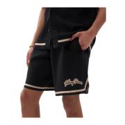 Knit Shorts Black Filling Pieces , Black , Heren