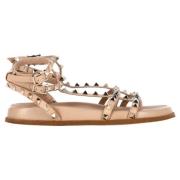 Pre-owned Leather sandals Valentino Vintage , Beige , Dames