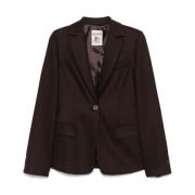 Stijlvolle Kristhen Blazer voor Vrouwen Semicouture , Brown , Dames