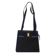 Pre-owned Leather shoulder-bags Salvatore Ferragamo Pre-owned , Black ...