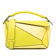 Pre-owned Leather handbags Loewe Pre-owned , Yellow , Dames