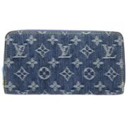 Pre-owned Denim wallets Louis Vuitton Vintage , Blue , Dames