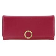 Pre-owned Leather wallets Bvlgari Vintage , Pink , Dames