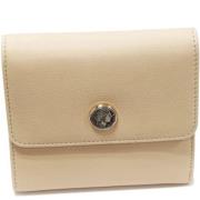 Pre-owned Leather wallets Bvlgari Vintage , Beige , Dames