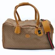 Pre-owned Canvas travel-bags Gucci Vintage , Beige , Dames