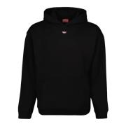 Zwarte Hoodie Herfst-Winter 2024 Mannen Diesel , Black , Heren