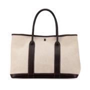 Pre-owned Canvas handbags Hermès Vintage , Beige , Dames