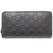 Pre-owned Leather wallets Gucci Vintage , Black , Dames