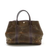 Pre-owned Fabric handbags Hermès Vintage , Brown , Dames