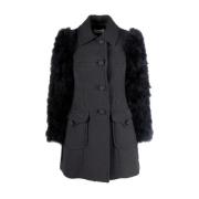 Pre-owned Wool outerwear Valentino Vintage , Black , Dames