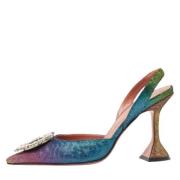 Pre-owned Suede sandals Amina Muaddi Pre-owned , Multicolor , Dames