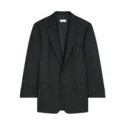 Zachte en Wijde Herringbone Blazer (Zwart) Dries Van Noten , Black , H...